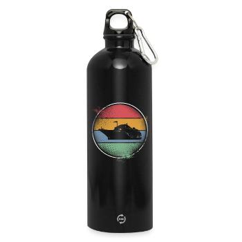Cruise Ship Cruise - Water Bottle with carabiner 750 ml - black - Front