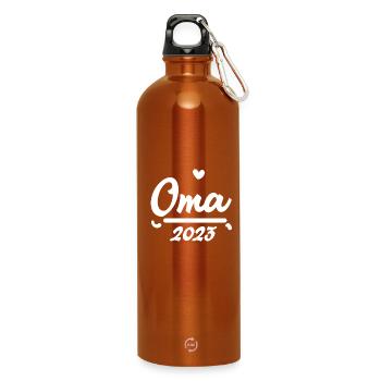 oma 2023 - Trinkflasche mit Karabiner 750 ml - Orange - Vorne
