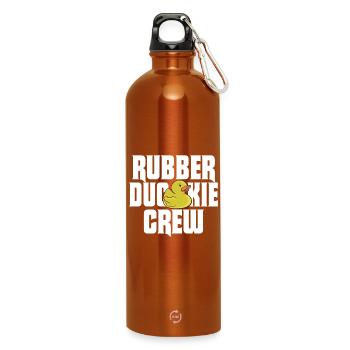 Rubber Duck Rubber Duckie Crew - Water Bottle with carabiner 750 ml - burnt orange - Front