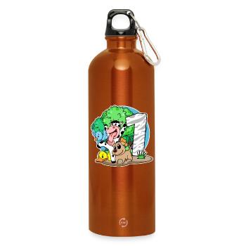 1. Geburtstag Niedliche Tiere 1 Jahr alt - Trinkflasche mit Karabiner 750 ml - Orange - Vorne