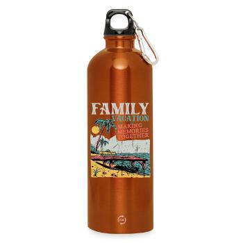 Family Vacation Making Memories Together - Trinkflasche mit Karabiner 750 ml - Orange - Vorne