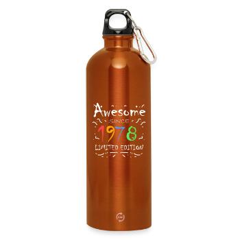 1978 - Water Bottle with carabiner 750 ml - burnt orange - Front
