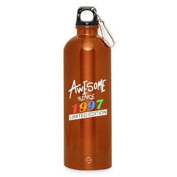 1997 - Jahrgang 1997 - Trinkflasche mit Karabiner 750 ml - Orange - Vorne