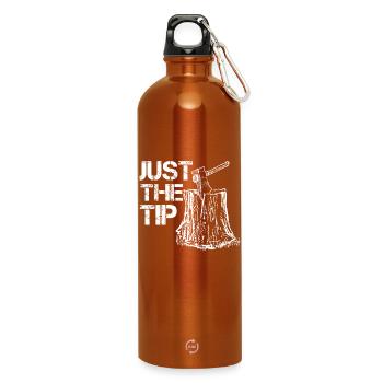 Axe Throwing Just The Tip Axe Whisperer Vintage - Water Bottle with carabiner 750 ml - burnt orange - Front