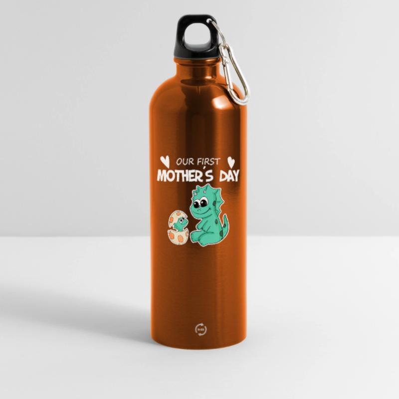 Muttertag - erster Muttertag Geschenk Trinkflasche mit Karabiner 750 ml
