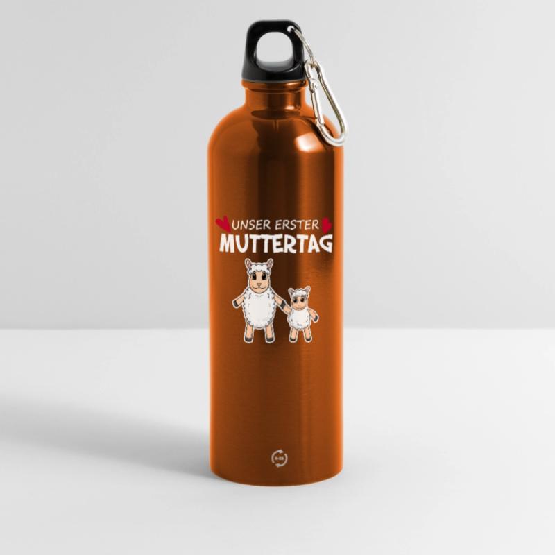 Muttertag - erster Muttertag Geschenk Trinkflasche mit Karabiner 750 ml
