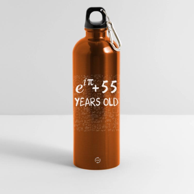 54th Birthday 54 Years Euler Identity Math Gift Water Bottle with carabiner 750 ml