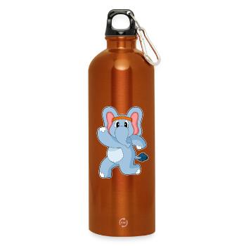 Elephant Jogger Jogging Sport - Gourde en inox avec mousqueton 750 ml - orange - Devant