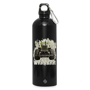MB trac wrrrrrr - Trinkflasche mit Karabiner 750 ml - Schwarz - Vorne