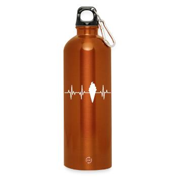 Cône de crème glacée ligne de coeur ECG - Gourde en inox avec mousqueton 750 ml - orange - Devant