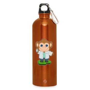 Monkey Doctor Medicine - Water Bottle with carabiner 750 ml - burnt orange - Front