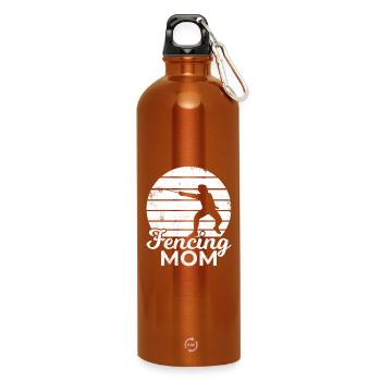 Mama Fechterin - Trinkflasche mit Karabiner 750 ml - Orange - Vorne