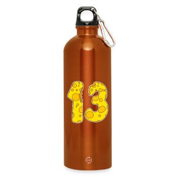 Fromage drôle de 13 ans d’âge - Gourde en inox avec mousqueton 750 ml - orange - Devant
