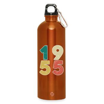 1955 - Born 1955 - Built in 1955 - Water Bottle with carabiner 750 ml - burnt orange - Front