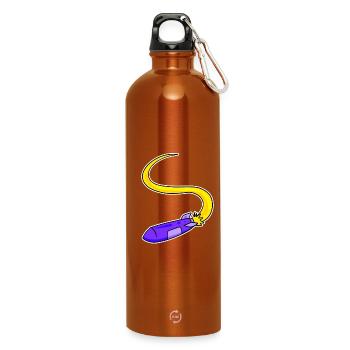 Motif fusée - Gourde en inox avec mousqueton 750 ml - orange - Devant