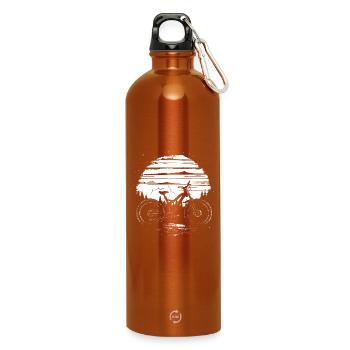 Mountain bikers - Water Bottle with carabiner 750 ml - burnt orange - Front