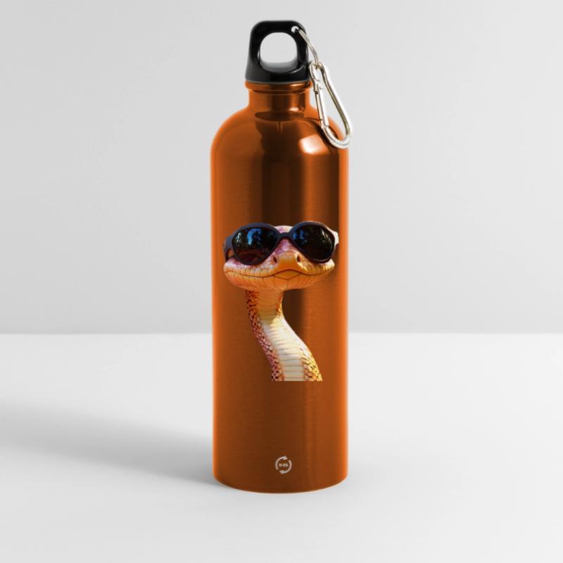 Serpent Python Cobra Mamba Serpent à sonnettes Serpent Gourde en inox avec mousqueton 750 ml