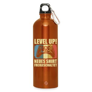 Neues Shirt Freigeschaltet - Trinkflasche mit Karabiner 750 ml - Orange - Vorne