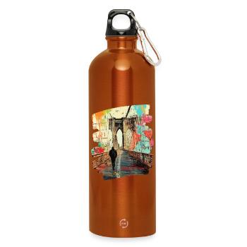 Brooklyn Bridge - Trinkflasche mit Karabiner 750 ml - Orange - Vorne