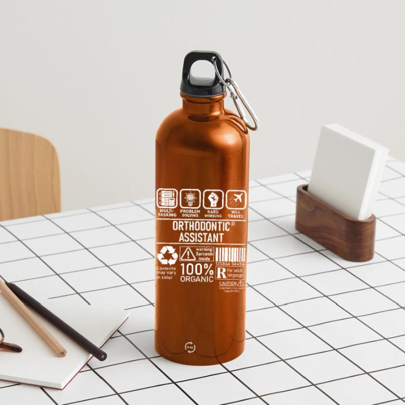 Orthodontic Assistant multi tasking problem Water Bottle with carabiner 750 ml