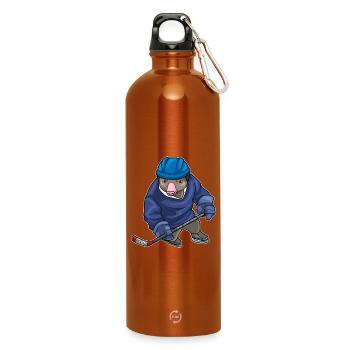 Maulwurf Eishockey Eishockeyschläger - Trinkflasche mit Karabiner 750 ml - Orange - Vorne