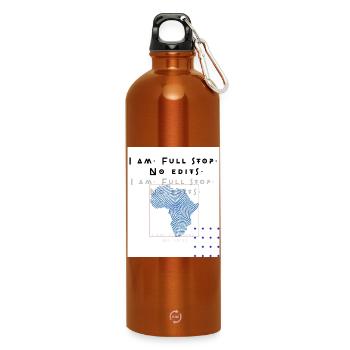 I am. Full stop. No edits - Water Bottle with carabiner 750 ml - burnt orange - Front
