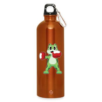 Frosch Boxer Boxhandschuhe Boxen - Trinkflasche mit Karabiner 750 ml - Orange - Vorne