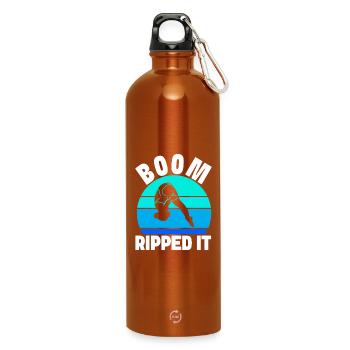 Diving diving board - Water Bottle with carabiner 750 ml - burnt orange - Front