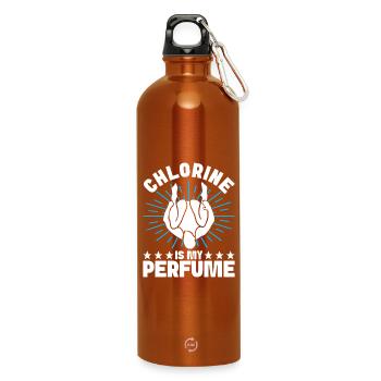 Diving diving board - Water Bottle with carabiner 750 ml - burnt orange - Front