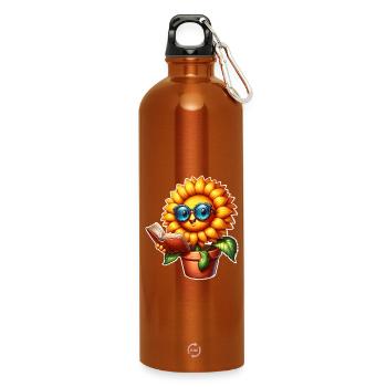 Livre de lecture tournesol - Gourde en inox avec mousqueton 750 ml - orange - Devant
