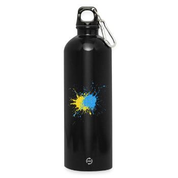 Creative Color Strike Design - Water Bottle with carabiner 750 ml - black - Front