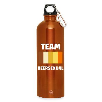 Team Beersexual Palette T-Shirt - Trinkflasche mit Karabiner 750 ml - Orange - Vorne
