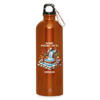 Ensemble de points de sauvegarde : Onsen | Voyage au Japon - Gourde en inox avec mousqueton 750 ml - orange - Devant