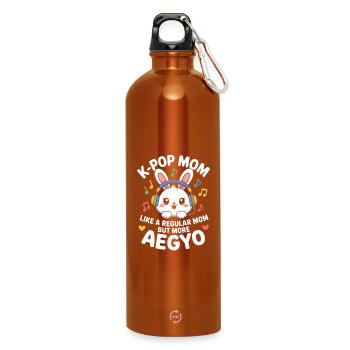 K-Pop Maman Drôle Corée Musique Aegyo - Gourde en inox avec mousqueton 750 ml - orange - Devant