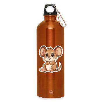 Maus - Trinkflasche mit Karabiner 750 ml - Orange - Vorne