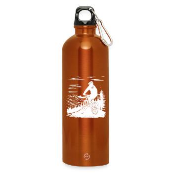 Mountain biking - Water Bottle with carabiner 750 ml - burnt orange - Front