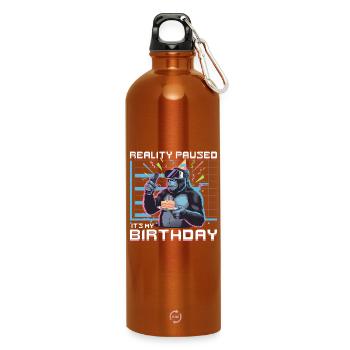Birthday Gamer VR - Trinkflasche mit Karabiner 750 ml - Orange - Vorne