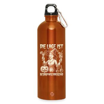 Die Lage ist Besäufniserregend - Trinkflasche mit Karabiner 750 ml - Orange - Vorne