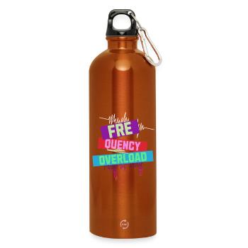 Surcharge de fréquence Rave EDM - Gourde en inox avec mousqueton 750 ml - orange - Devant