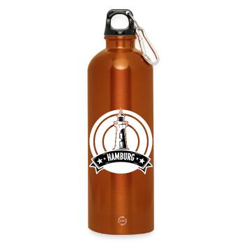 Phare de Hambourg - Gourde en inox avec mousqueton 750 ml - orange - Devant