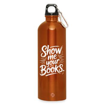 Montrez-moi vos livres Leseratte Buch Lesen Bücher - Gourde en inox avec mousqueton 750 ml - orange - Devant