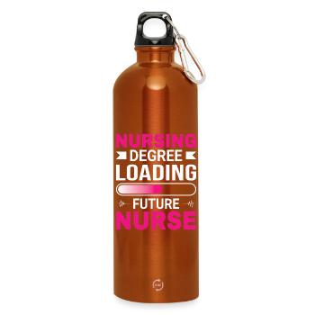 Krankenschwester Ausbildung - Trinkflasche mit Karabiner 750 ml - Orange - Vorne