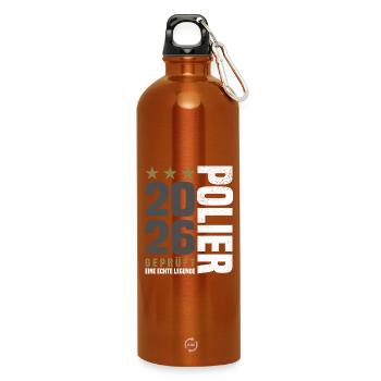 Geprüfter Polier 2026 - Trinkflasche mit Karabiner 750 ml - Orange - Vorne