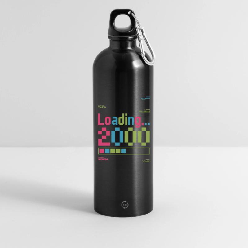 Loading 2000 pixel loading screen Water Bottle with carabiner 750 ml