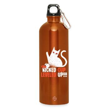 Coffee withdrawal decaffeinated ex-coffee drinker - Water Bottle with carabiner 750 ml - burnt orange - Front