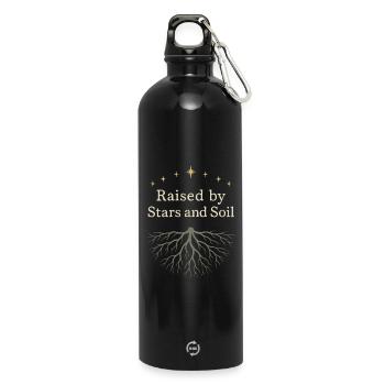 Wild Woman Spiritual Feminine Nature - Water Bottle with carabiner 750 ml - black - Front