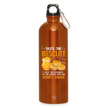 Honey Biscuit Delight - Water Bottle with carabiner 750 ml - burnt orange - Front