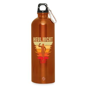 Jogging, Coureur Cadeau, Sport, Forme physique - Gourde en inox avec mousqueton 750 ml - orange - Devant