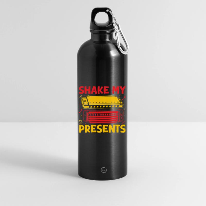 Funny Harmonica Player Shake My Presents Harmonica Trinkflasche mit Karabiner 750 ml