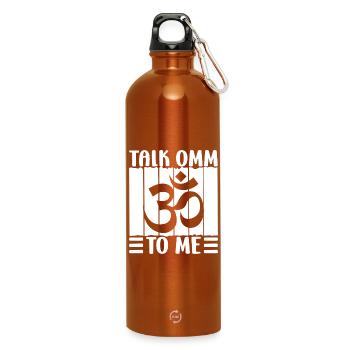 Pilates Enthusiasts Talk Omm To Me Pilates - Water Bottle with carabiner 750 ml - burnt orange - Front